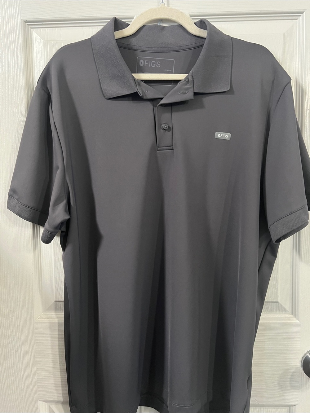 FIGS Men's Charcoal Gray Performance Polo